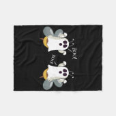 Ghost Bees Gezegde Boo Fun Halloween Kostuum Vrouw Fleece Deken (Voorkant (Horizontaal))