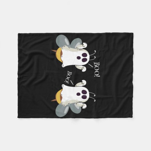 Ghost Bees Gezegde Boo Fun Halloween Kostuum Vrouw Fleece Deken (Voorkant (Horizontaal))