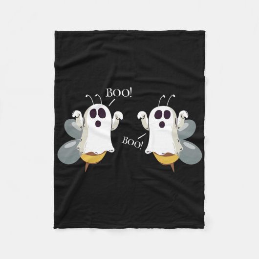 Ghost Bees Gezegde Boo Fun Halloween Kostuum Vrouw Fleece Deken (Voorkant)