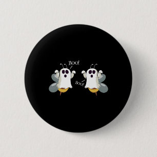 Ghost Bees Gezegde Boo Fun Halloween Kostuum Vrouw Ronde Button 5,7 Cm