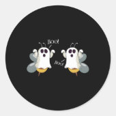 Ghost Bees Gezegde Boo Fun Halloween Kostuum Vrouw Ronde Sticker (Voorkant)