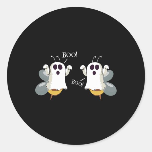 Ghost Bees Gezegde Boo Fun Halloween Kostuum Vrouw Ronde Sticker (Voorkant)