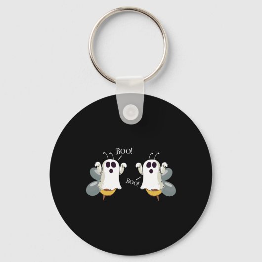 Ghost Bees Gezegde Boo Fun Halloween Kostuum Vrouw Sleutelhanger (Voorkant)