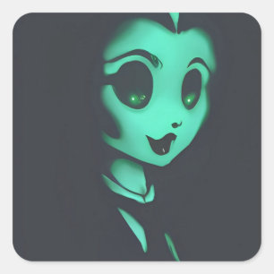 Ghost Betty Boo Vierkante Sticker