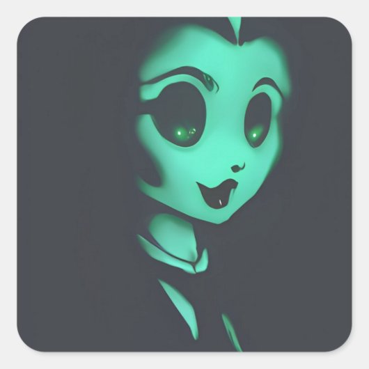 Ghost Betty Boo Vierkante Sticker (Voorkant)