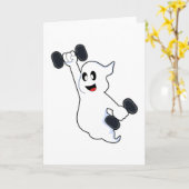 Ghost bij Sterke training met Dumbbells Kaart (Gele Bloem)