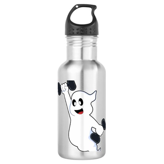Ghost bij Sterke training met Dumbbells Waterfles (Voorkant)