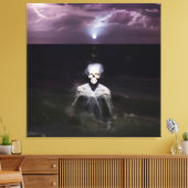 Ghost bij Zee - olieverfschilderij Canvas Afdruk (Insitu (Woonkamer))