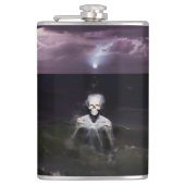 Ghost bij Zee - olieverfschilderij Heupfles (Voorkant)