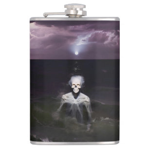 Ghost bij Zee - olieverfschilderij Heupfles