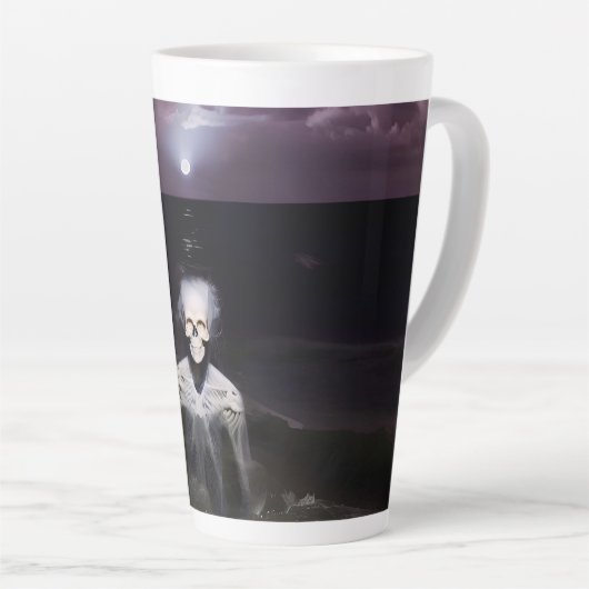 Ghost bij Zee - olieverfschilderij Latte Mok (Rechterhoek)