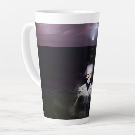 Ghost bij Zee - olieverfschilderij Latte Mok (Linkerhoek)