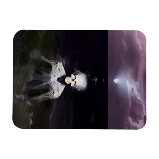 Ghost bij Zee - olieverfschilderij Magneet (Horizontaal)