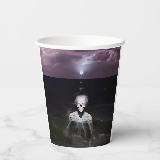 Ghost bij Zee - olieverfschilderij Papieren Bekers (Achterkant)