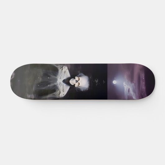 Ghost bij Zee - olieverfschilderij Persoonlijk Skateboard (Horizontaal)