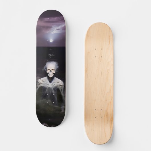 Ghost bij Zee - olieverfschilderij Persoonlijk Skateboard (Voorkant)