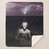 Ghost bij Zee - olieverfschilderij Sherpa Deken (Voorkant)