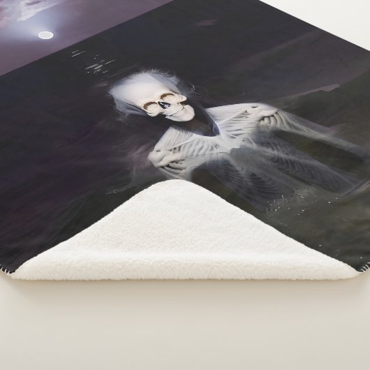 Ghost bij Zee - olieverfschilderij Sherpa Deken (3/4)