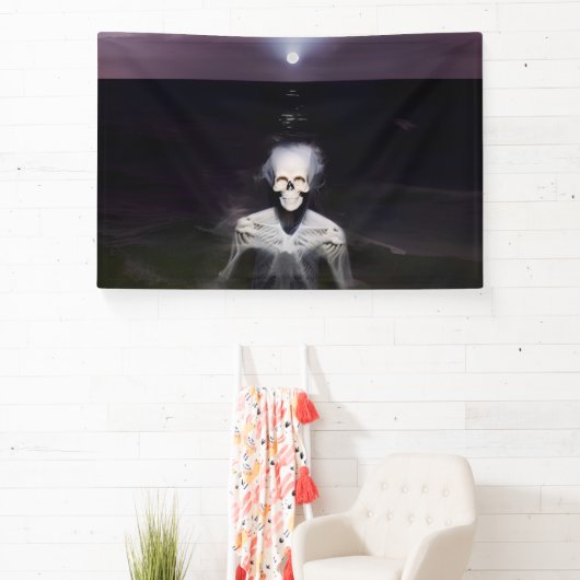 Ghost bij Zee - olieverfschilderij Spandoek (Insitu)