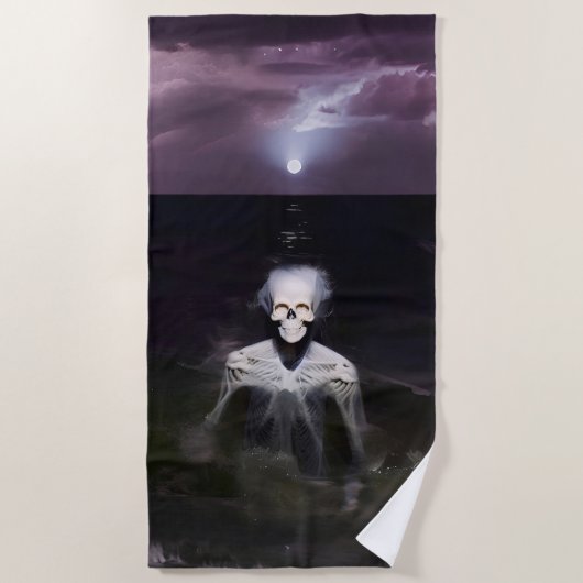 Ghost bij Zee - olieverfschilderij Strandlaken (Voorkant)