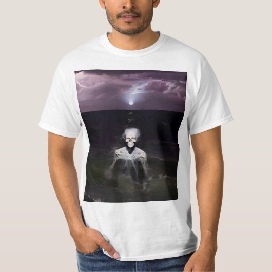 Ghost bij Zee - olieverfschilderij T-shirt (Voorkant)