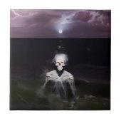 Ghost bij Zee - olieverfschilderij Tegeltje (Voorkant)