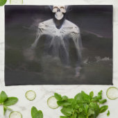 Ghost bij Zee - olieverfschilderij Theedoek (Gevouwen)