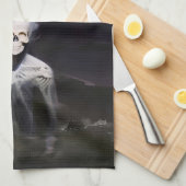 Ghost bij Zee - olieverfschilderij Theedoek (Quarter Fold)