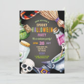 Ghost Birthday Haunted House Halloween Spooky Kaart (Staand voorkant)