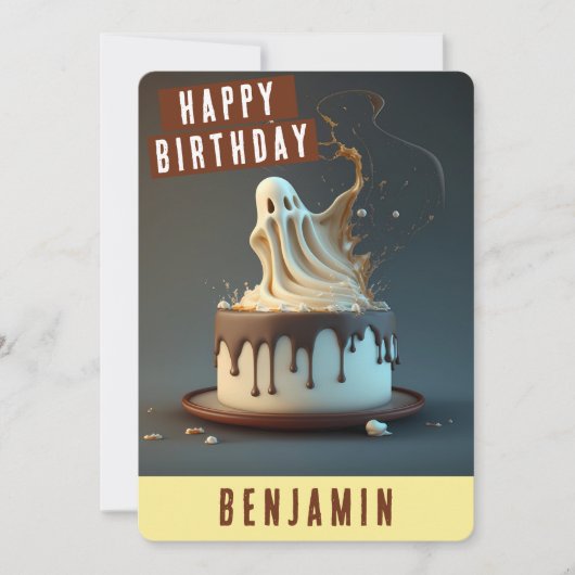 Ghost Birthday Kaart (Voorkant)