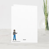 Ghost Birthday Kaart, Whimsical Ghost Kaart (Achterkant)