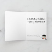 Ghost Birthday Kaart, Whimsical Ghost Kaart (Binnen)