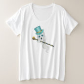 Ghost Blue Eyes Blue Top Hat met Fancy riet (Design voorkant)