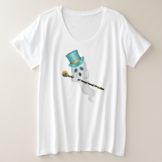 Ghost Blue Eyes Blue Top Hat met Fancy riet (Design voorkant)