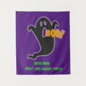 Ghost Boo Aanpasbare Halloween Party Banner Wandkleed (Voorkant)