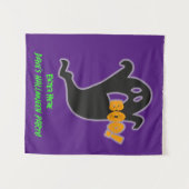 Ghost Boo Aanpasbare Halloween Party Banner Wandkleed (Voorkant (horizontaal))