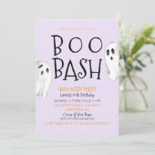 Ghost, Boo Bash Halloween Uitnodiging (Staand voorkant)