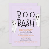 Ghost, Boo Bash Halloween Uitnodiging (Voorkant / Achterkant)