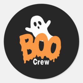Ghost Boo Crew Halloween Ronde Sticker