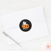 Ghost Boo Crew Halloween Ronde Sticker (Envelop)