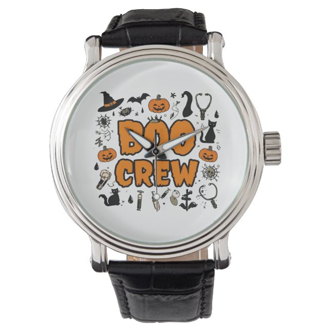 Ghost Boo Crew Hand Watch - Spooky Season Style Horloge (Voorkant)