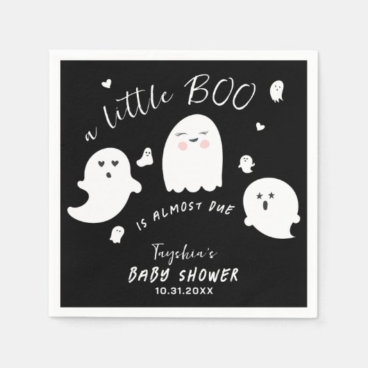 Ghost Boo Gender Neutraal Halloween Baby shower Servet (Voorkant)