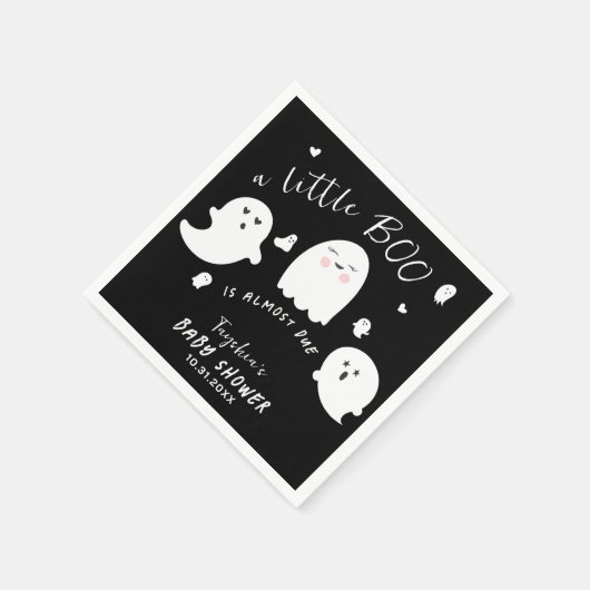 Ghost Boo Gender Neutraal Halloween Baby shower Servet (Hoek)