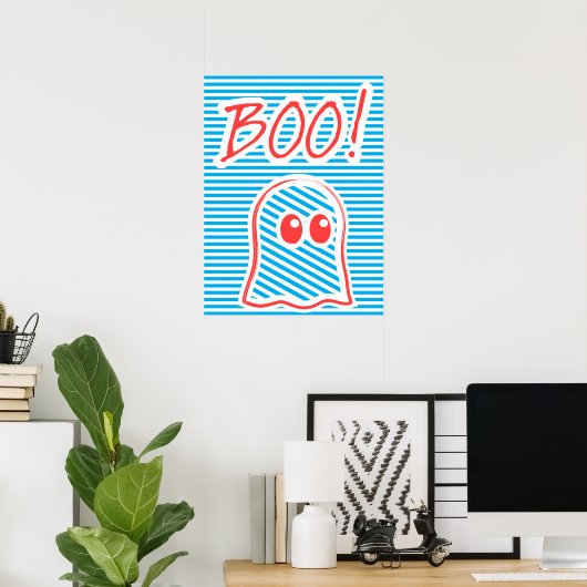 Ghost, Boo!, grappig poster, typografie poster, Poster (Thuiskantoor)