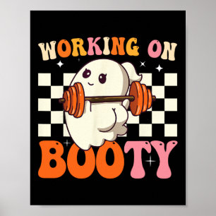 Ghost Boo Gym Lover Halloween werkt aan mijn buit Poster