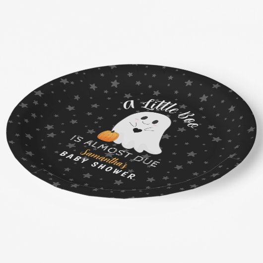 Ghost Boo Halloween Baby shower Papieren Bordje (Gekanteld)