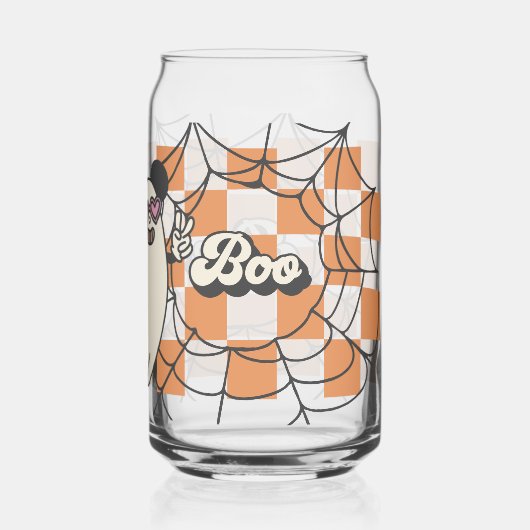 Ghost Boo Halloween Mok, Herfst Halloween Gift Blikvorm Glas (Achterkant)
