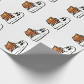 Ghost Boo Halloween Wrapping Paper Cadeaupapier (Hoek)