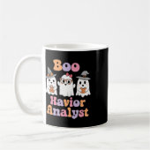 Ghost Boo Havior Analyst Grappig Halloween Gedrag Koffiemok (Links)