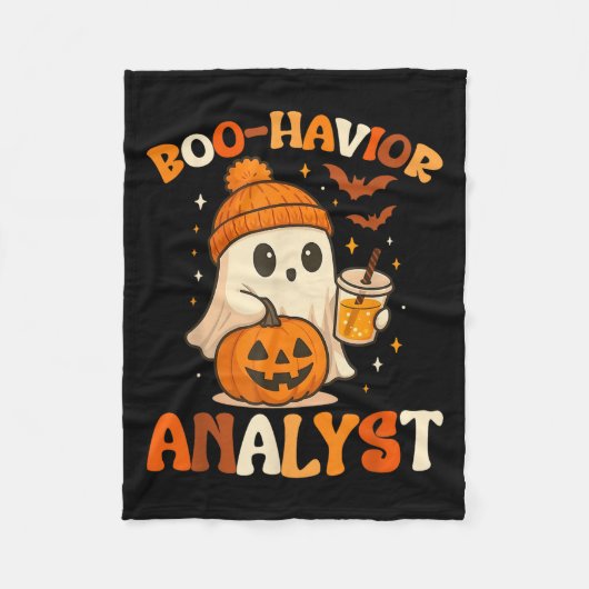 Ghost Boo Havior Yst Funny Halloween Behavior Ther Fleece Deken (Voorkant)